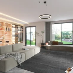 Żyrandol Aurum M Zmienna Barwa Światła LED czarny (PL0116-90-CCT-BK) - Yaskr