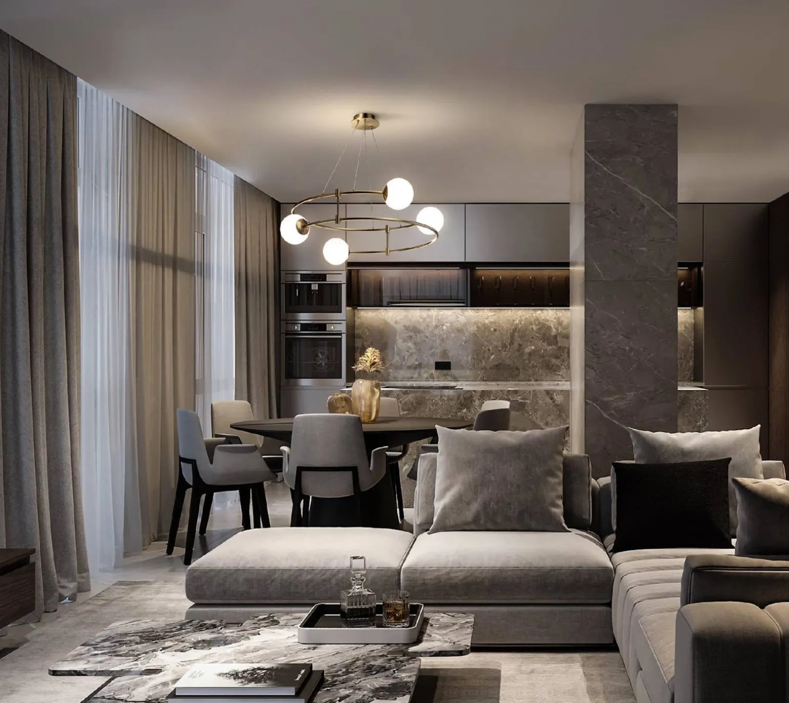 Żyrandol Balance Kol. Złoty (MOD317PL-04G) - Maytoni