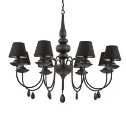 Żyrandol BLANCHE SP8 czarna (111896 ) - Ideal Lux