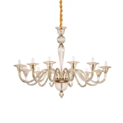 Żyrandol BRIGITTA Bursztynowy (BRIGITTA_SP12_AMBRA) - Ideal Lux