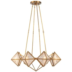 Żyrandol Cairo - 8 źródeł światła - Vintage mosiądz (QN-CAIRO8-VBS-CR) - Quintiesse