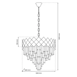 Żyrandol CARISMA CHROME 9 x E14 (ML8889) - Milagro