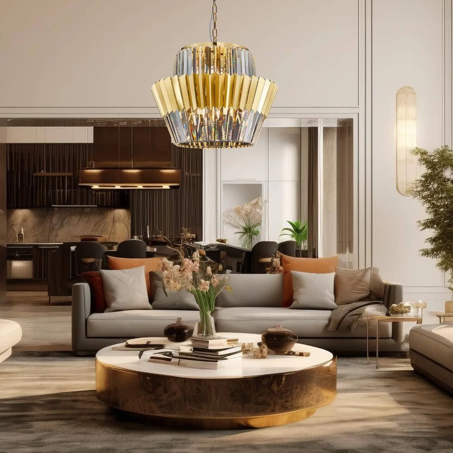 Żyrandol DONNA GOLD 12xE14 (ML0415) - Milagro