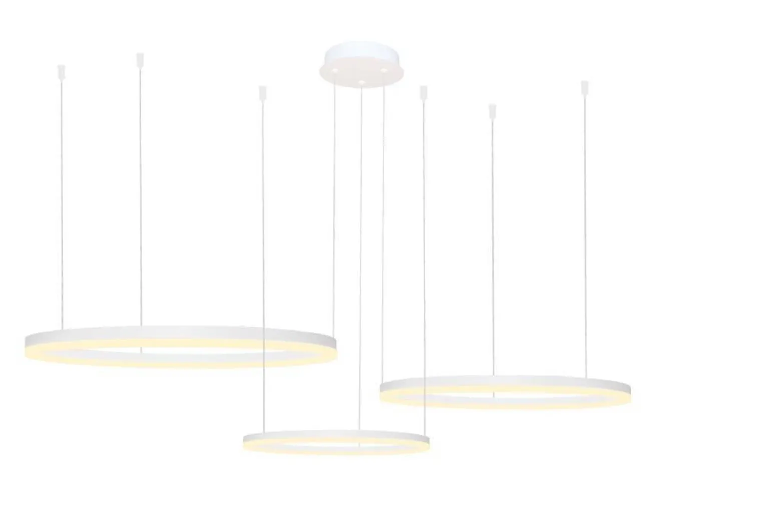 Żyrandol HALO PENDANT 100+80+60 CCT WH + REMOTE CONTROL (AZ4974) - Azzardo