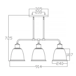 Żyrandol Hobson (FE-HOBSON-3P-SN) - Elstead Lighting