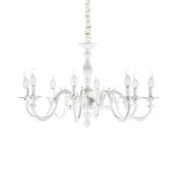 Żyrandol JUSTINE Biały (JUSTINE_SP8) - Ideal Lux