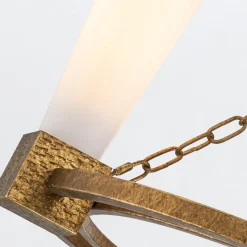 Żyrandol Kristy - 4 źródła światła - Przecierane złoto (KRISTY4-DG-OPAL) - Elstead Lighting