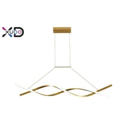 Żyrandol LED 37W 120cm 4000K złoty (XD-LA127G) - Xudo