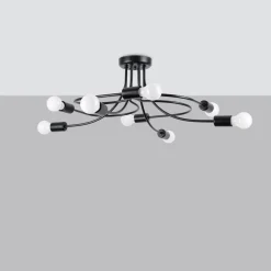 Żyrandol LEVAR 8 czarny (SL.1457) - Sollux Lighting