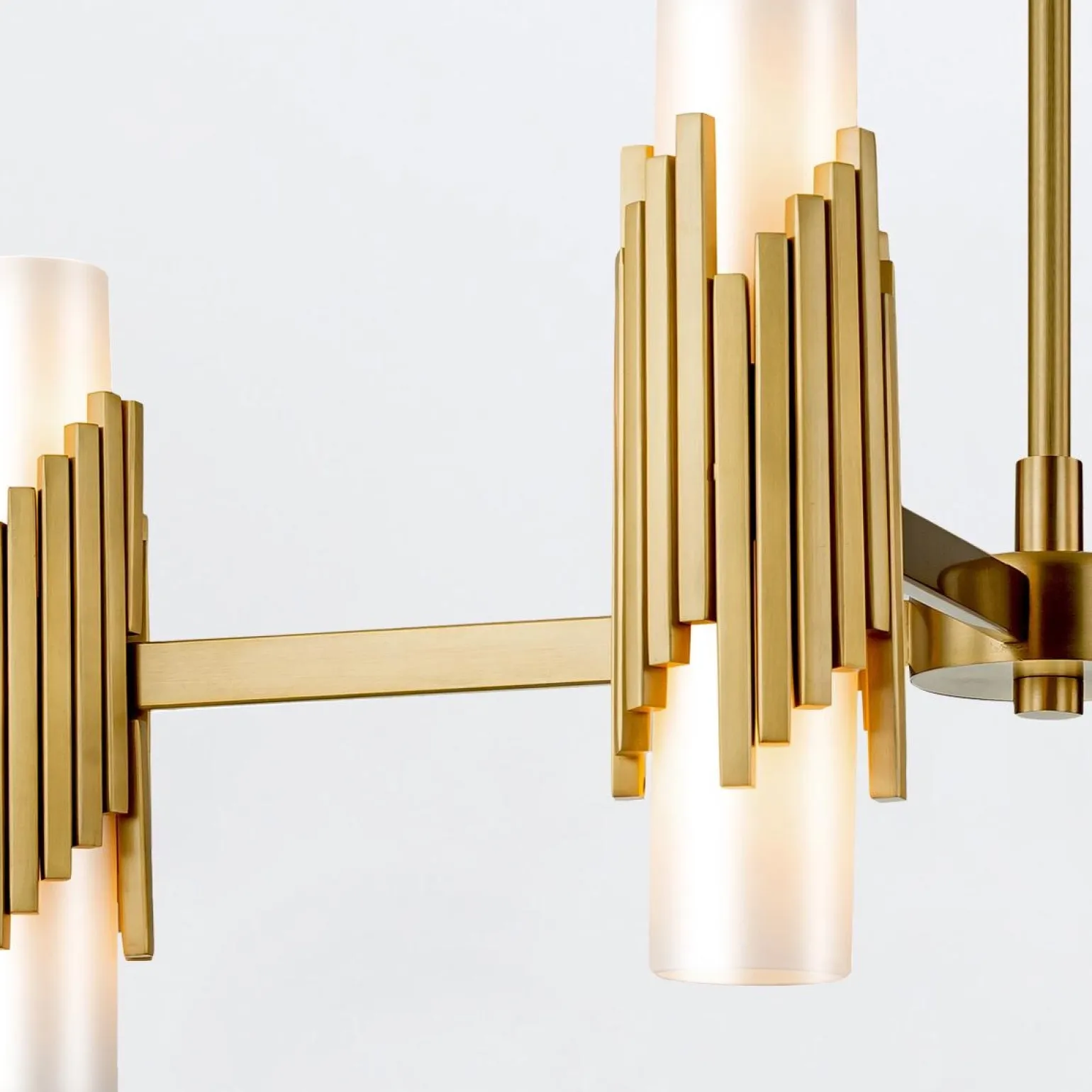 Żyrandol Marvele - 8 źródeł światła - Postarzany mosiądz (MARVELE8-AB-OPAL) - Elstead Lighting