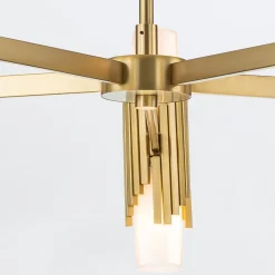 Żyrandol Marvele - 10 źródeł światła - Postarzany mosiądz (MARVELE10-AB-OPAL) - Elstead Lighting