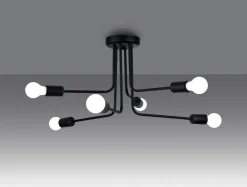 Żyrandol NORAH 6 czarny (SL.1452) - Sollux Lighting
