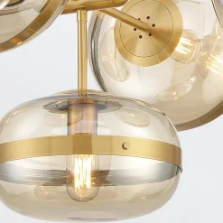 Żyrandol Nottingham - 5 źródeł światła - Antyczny mosiądz (QN-NOTTINGHAM-5P-AB) - Quintiesse