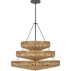 Żyrandol Ophelia - 13 źródeł światła - Czarny, karmelowy beż (QN-OPHELIA-13P-BK-CAM) - Quintiesse