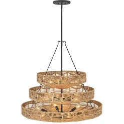 Żyrandol Ophelia - 13 źródeł światła - Czarny, karmelowy beż (QN-OPHELIA-13P-BK-CAM) - Quintiesse