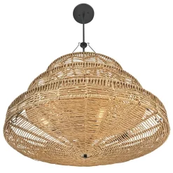 Żyrandol Ophelia - 13 źródeł światła - Czarny, karmelowy beż (QN-OPHELIA-13P-BK-CAM) - Quintiesse