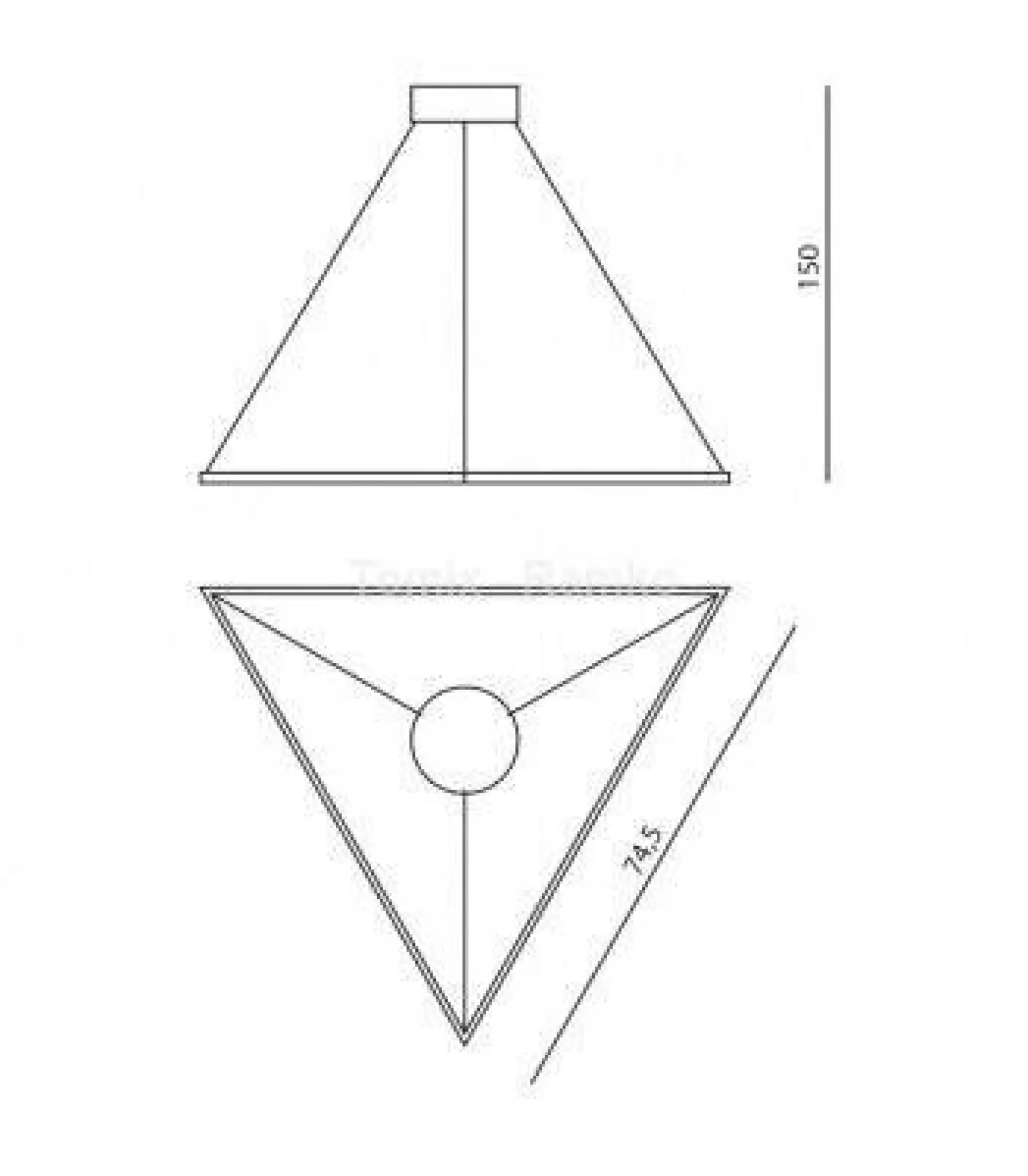 Żyrandol ORIGAMI LED mały (67031 - Ramko) - żyrandol