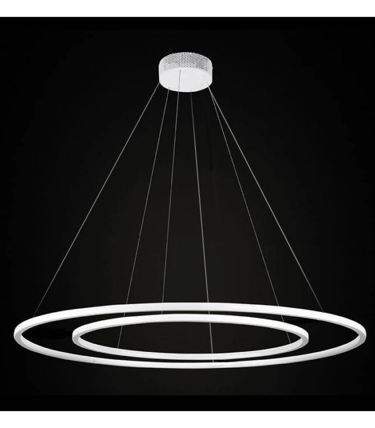 Żyrandol podwójny Echo 60 + 90 Kol. Szary 4000 - Ramko