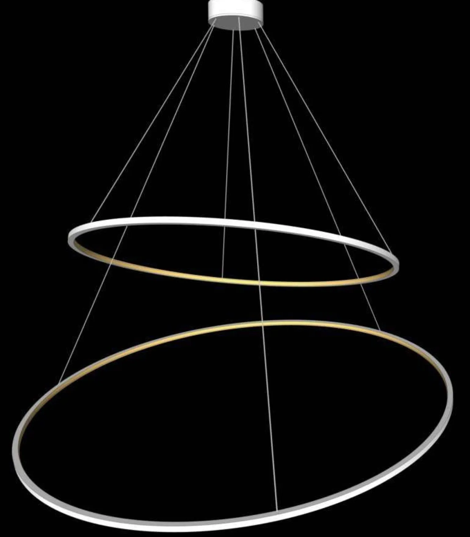 Żyrandol podwójny Echo 60 + 90 Kol. Szary 4000 - Ramko