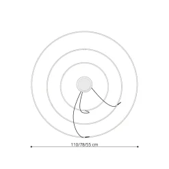 Żyrandol RIO 3 55/78/110 beżowy LED 3000K (TH.358) - Thoro Lighting