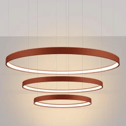 Żyrandol RIO 3 55/78/110 ochra czerwona LED 3000K (TH.402) - Thoro Lighting