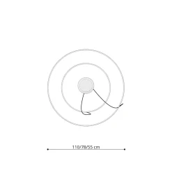 Żyrandol RIO 2 55/78 ochra czerwona LED 3000K (TH.401) - Thoro Lighting