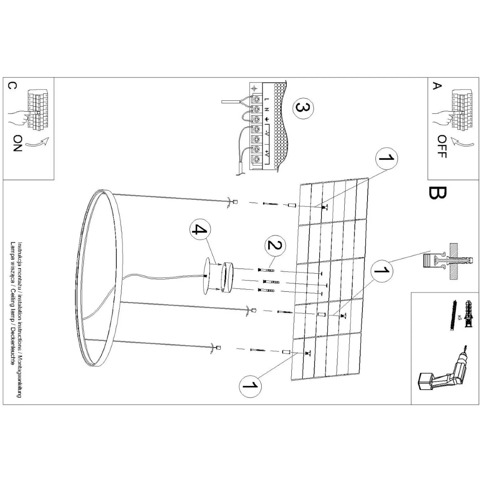 Żyrandol RIO 78 beżowy LED 3000K (TH.352) - Thoro Lighting
