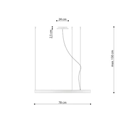 Żyrandol RIO 78 beżowy LED 3000K (TH.352) - Thoro Lighting