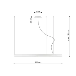 Żyrandol RIO 110 beżowy LED 3000K (TH.353) - Thoro Lighting