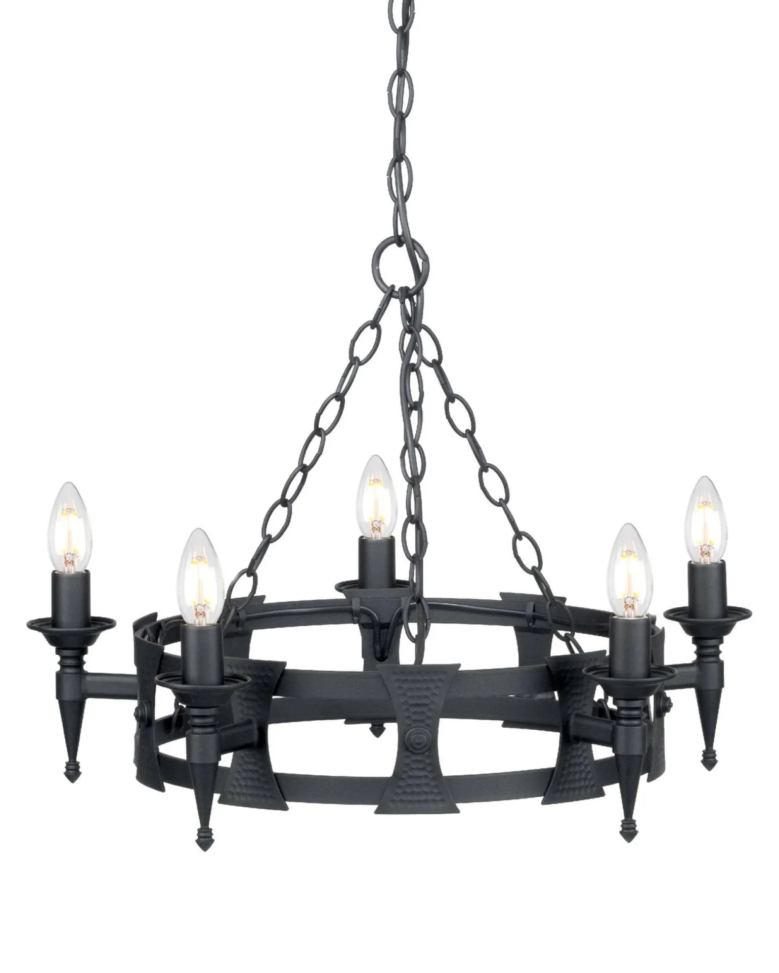 Żyrandol Saxon (SAX5-BLK) - Elstead Lighting