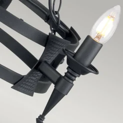 Żyrandol Saxon (SAX3-BLK) - Elstead Lighting