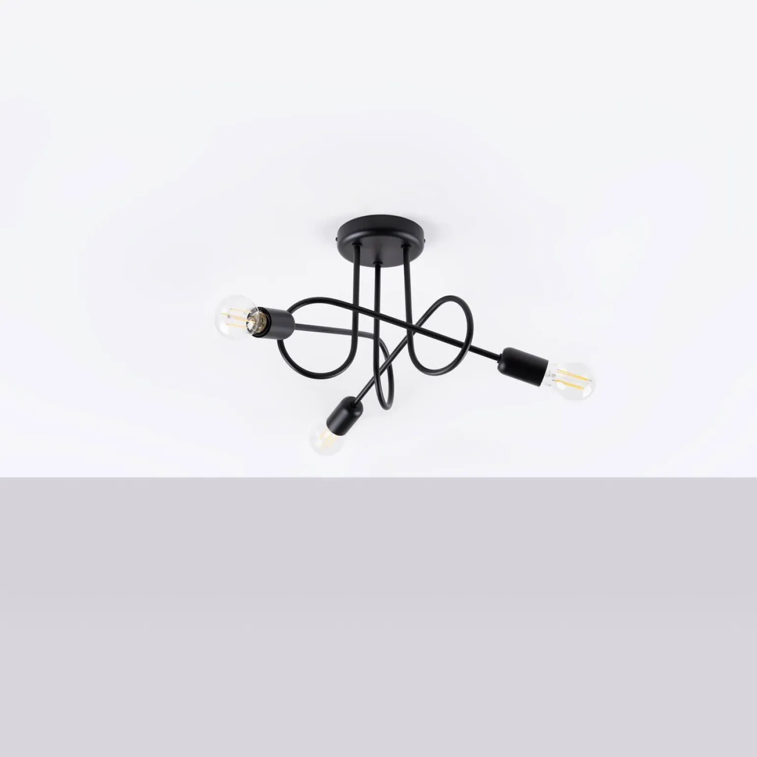 Żyrandol SUPEŁ 3 czarny (SL.1434) - Sollux Lighting