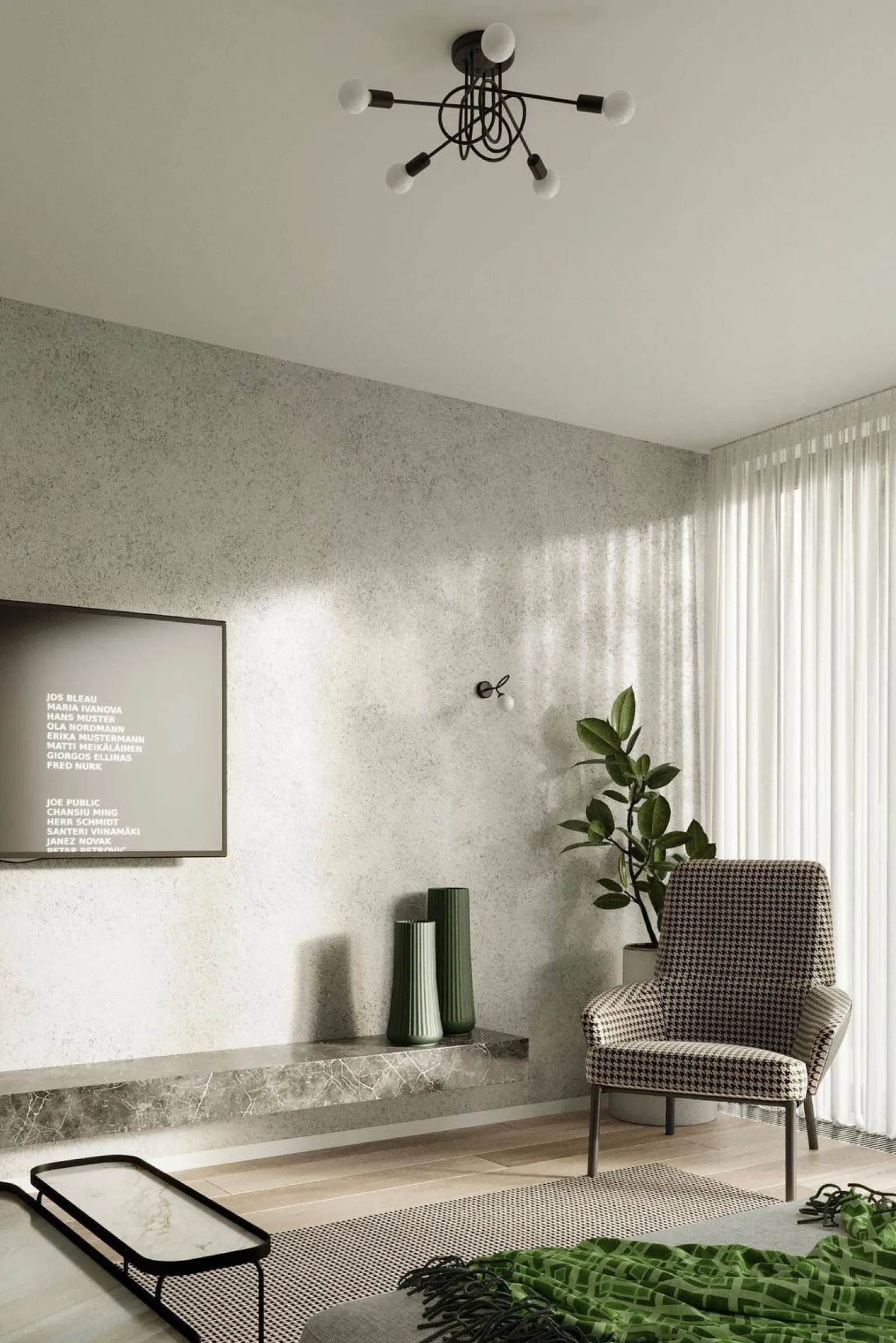 Żyrandol SUPEŁ 3 czarny (SL.1434) - Sollux Lighting