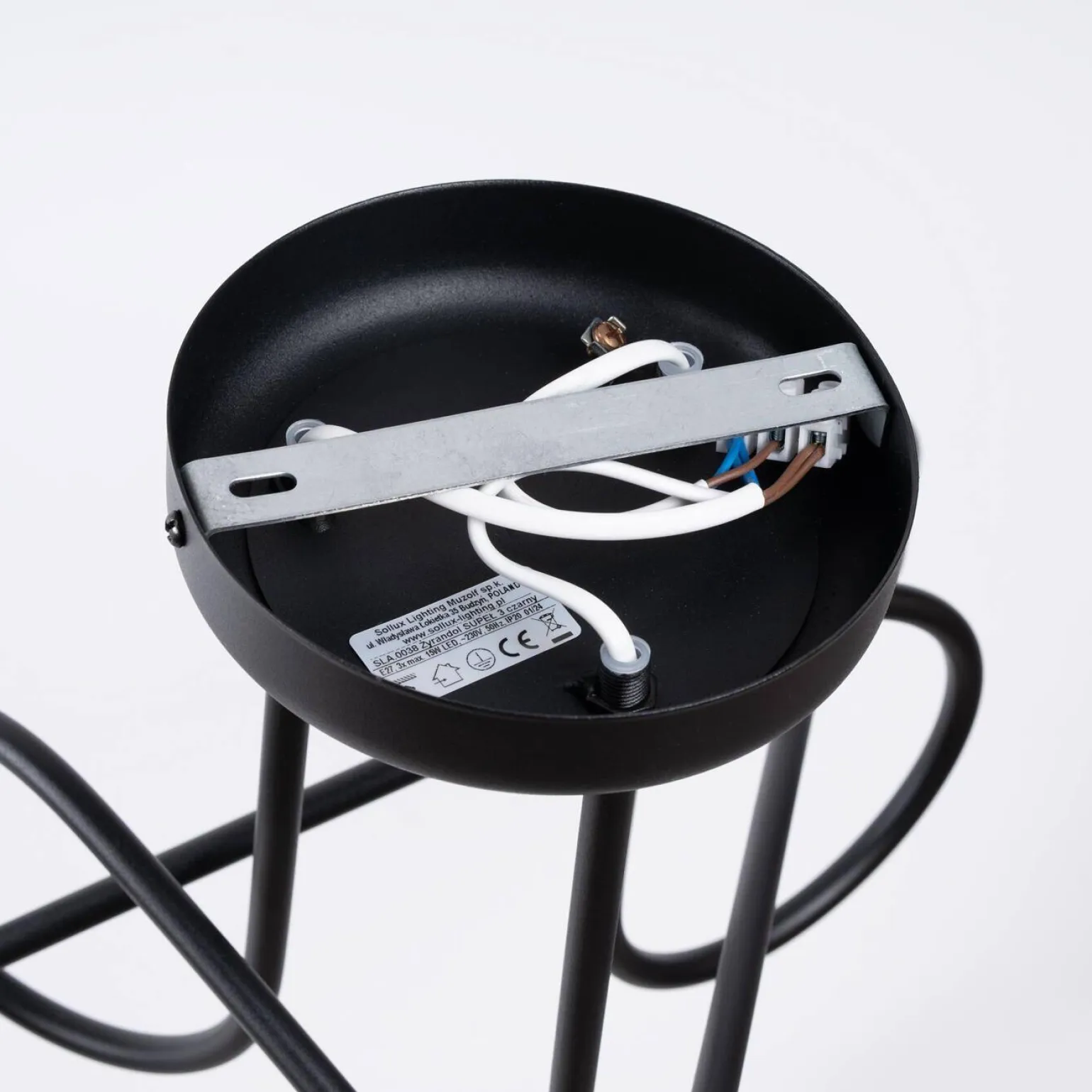 Żyrandol SUPEŁ 3 czarny (SL.1434) - Sollux Lighting