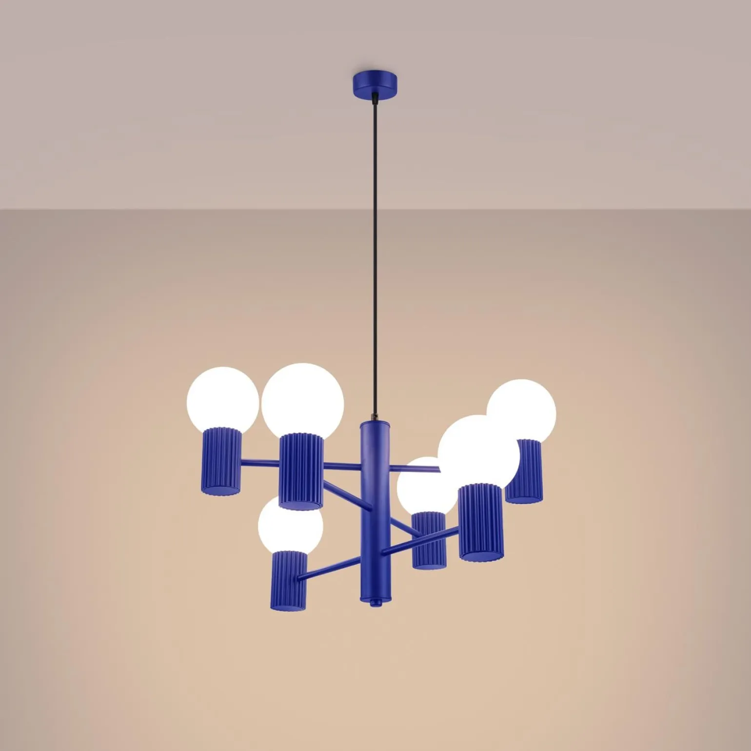 Żyrandol sześcioramienny HALO 6 ultramaryna (SL.1835) - Sollux Lighting