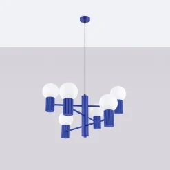 Żyrandol sześcioramienny HALO 6 ultramaryna (SL.1835) - Sollux Lighting