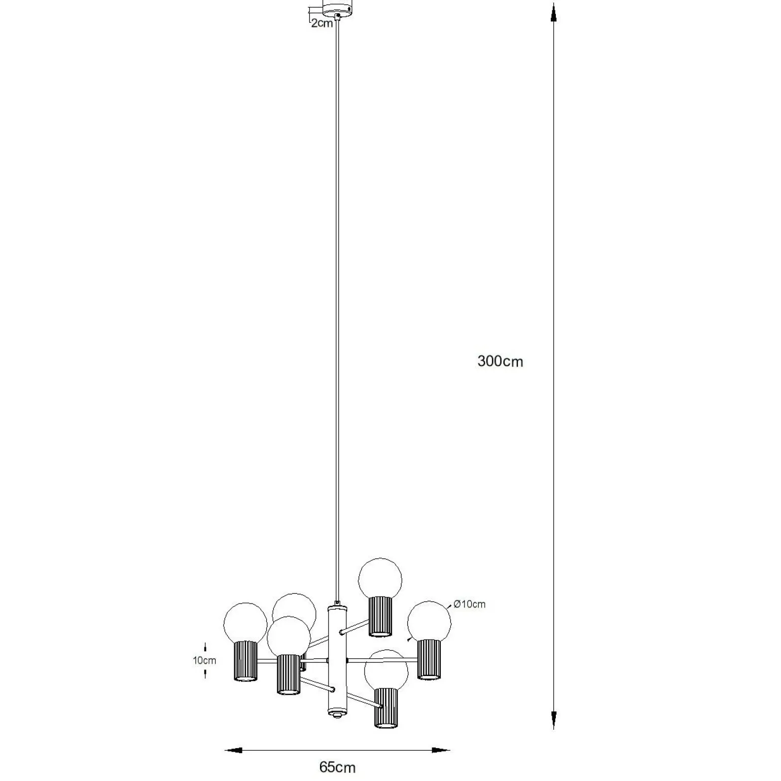 Żyrandol sześcioramienny HALO 6 ultramaryna (SL.1835) - Sollux Lighting