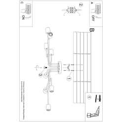Żyrandol TIMBO 8 biały (SL.1667) - Sollux Lighting