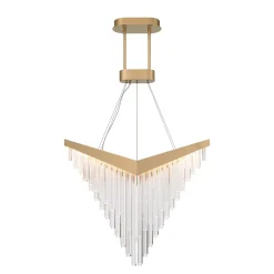 Żyrandol Vivien - Szczotkowane złoto (QN-VIVIEN-P-L-BG) - Quintiesse