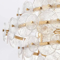 Żyrandol w stylu art Deco Rene - 16 źródeł światła - Przecierany mosiądz (QN-RENE-16P-DSB) - Quintiesse