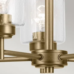 Żyrandol Winslow - 5 źródeł światła - Naturalny mosiądz (KL-WINSLOW5-NBR) - Elstead Lighting