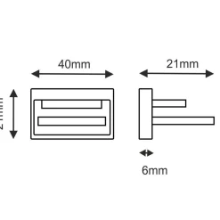 Zakończenie szynoprzewodu natynkowego 1F 230V - Białe (6311) - Brosline