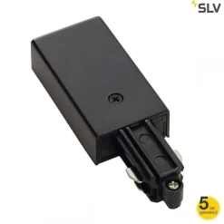 Zasilanie do szyny 1f., natynk., czarna, uziemienie-lewa