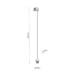 Zawiesie do lampy szynowej TRACER BLACK TRÓJOBWODOWY 1 X E27 (6776) - TK Lighting