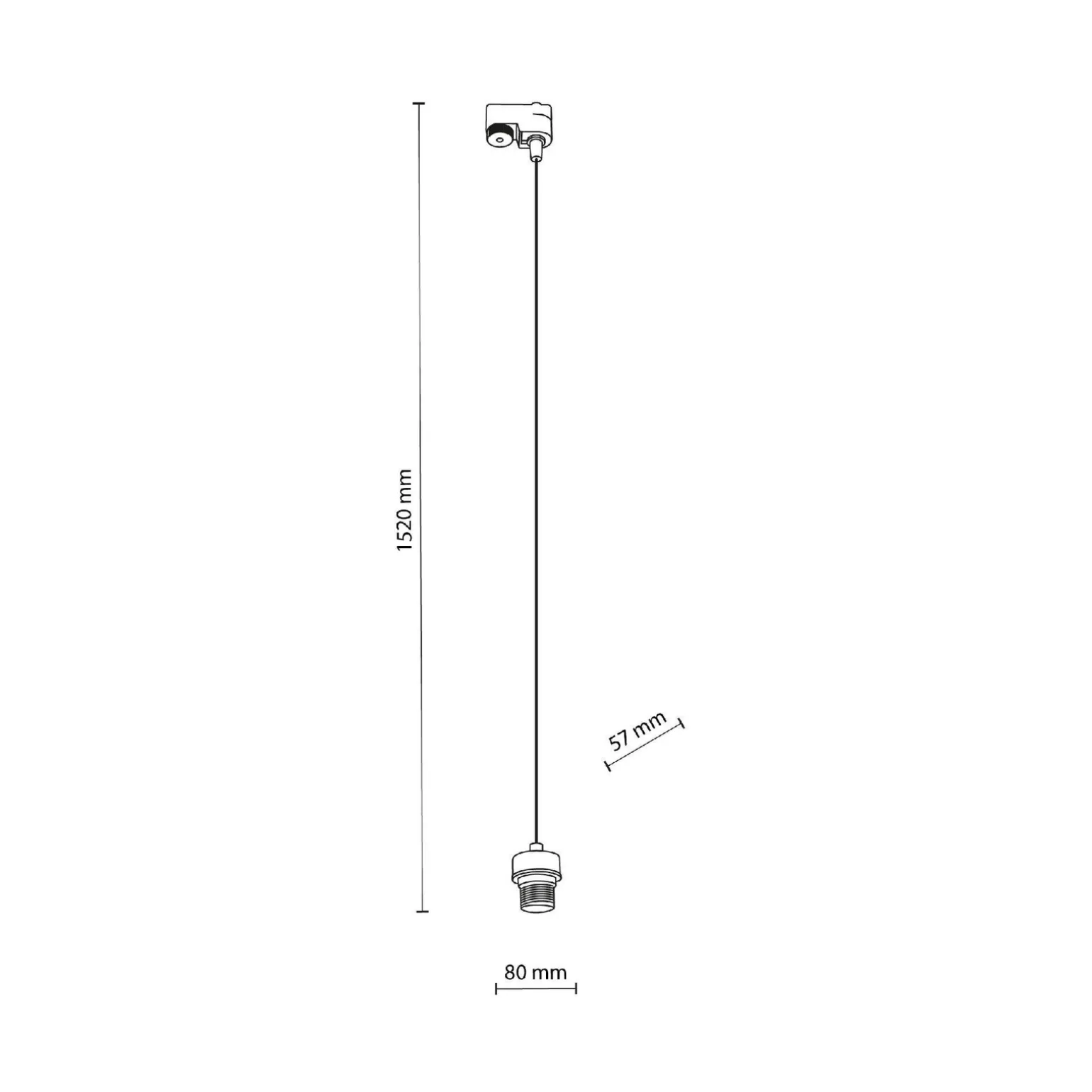 Zawiesie do lampy szynowej TRACER WHITE 1 X E27 (5758) - TK Lighting