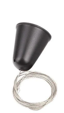 Zawiesie linkowe DOBAC TRACK 1.5 m czarne z regulacją bez uchwytu (MHT1-P15-BK) - Maxlight