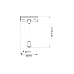 Zawiesie Prowadnica Track Biały 1-Obwodowy (ML0721) - Milagro