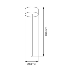 Zawiesie Zasilające Prowadnica Track Biały 3-Obwodowy (ML1194) - Milagro