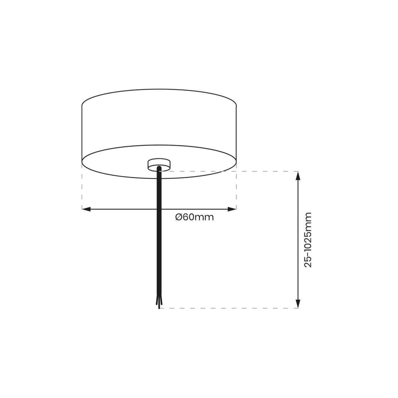 Zawiesie Zasilające Prowadnica Track Biały 1-Obwodowy (ML0719) - Milagro