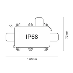 Złącze kablowe 4 PIN - Czarne (9951) - Shilo Garden